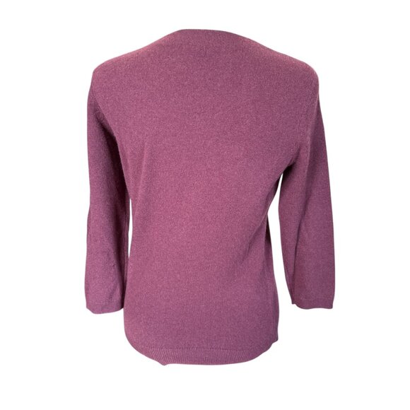 Talbots cashmere burgundy 3/4 sleeve pullover sweater women's size XS - Picture 4 of 10